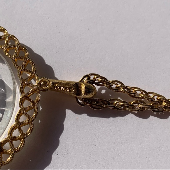 VTG Crown Trifari Zodiac Aries Intaglio Glass - Picture 4 of 6